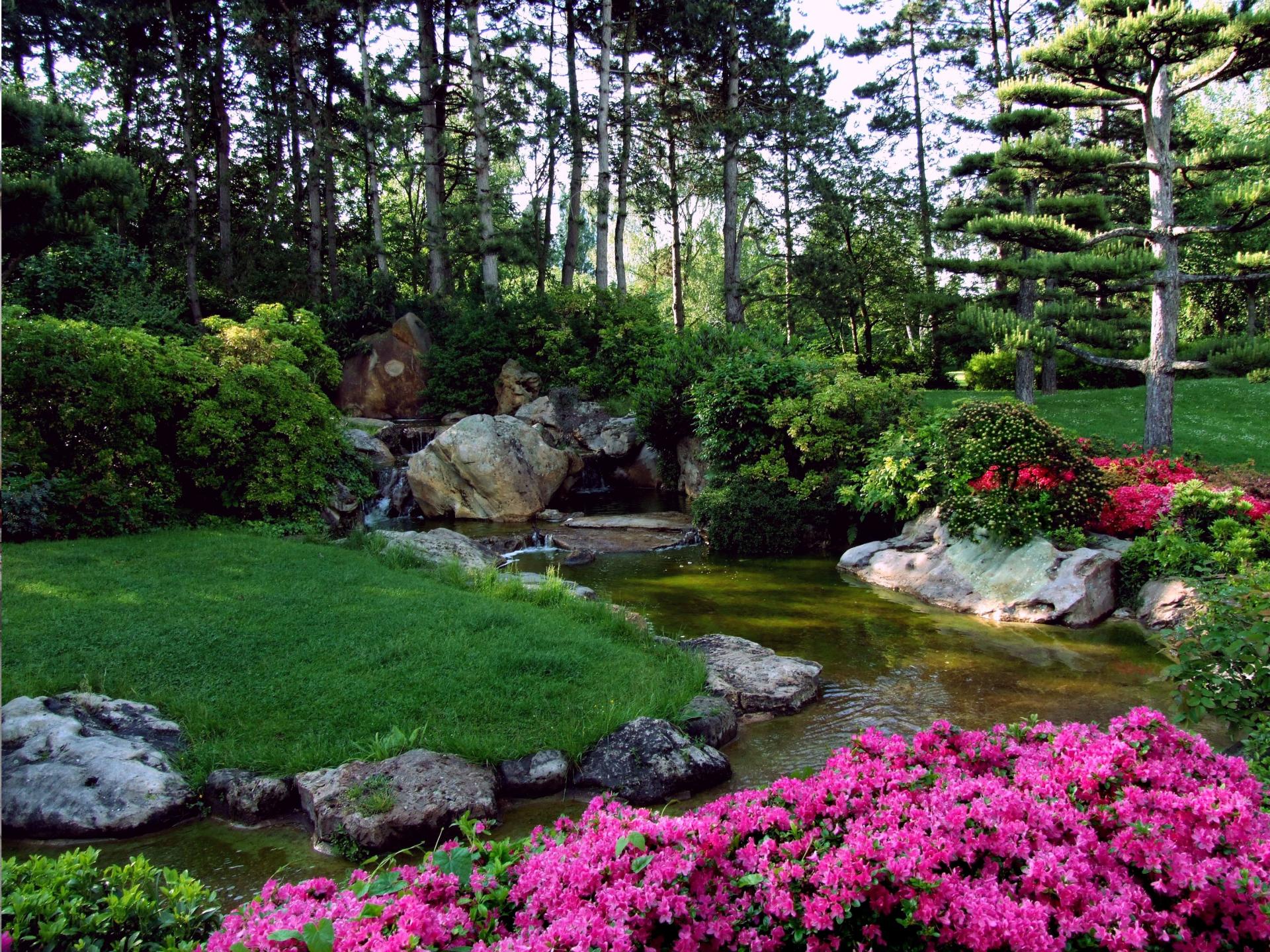 Landscape lawn flower pond spring park 975494 pxhere com